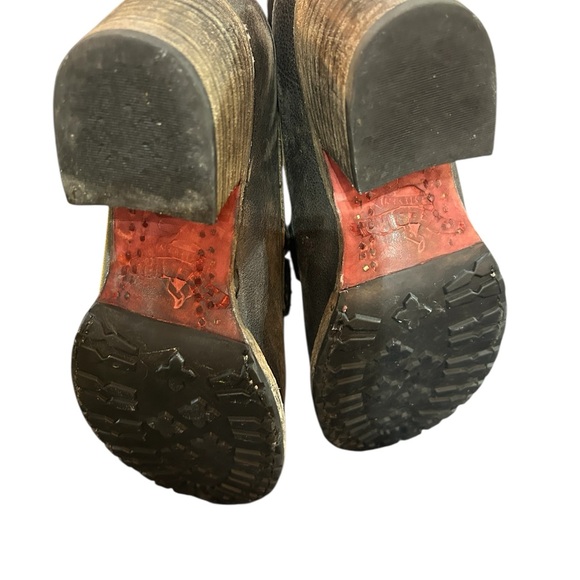 Freebird By Steven leather Loafers Like New women’s size 9 black brown distress - Picture 11 of 13